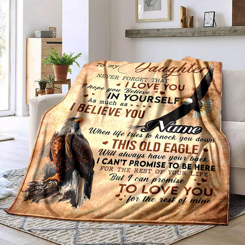 Eagle Family Love Home Customize Your Name Blankets Comfortable Soft Lightweight Allseason Multipurpose Blanket For Picnic Sofa Office Bed Living Room