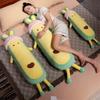 Stuffed Fruit Avocado Doll Green Giant Rabbit Avocado Plush Toy Soft Doll Big Sleeping Pillow Birthday Cute Gift for Girl