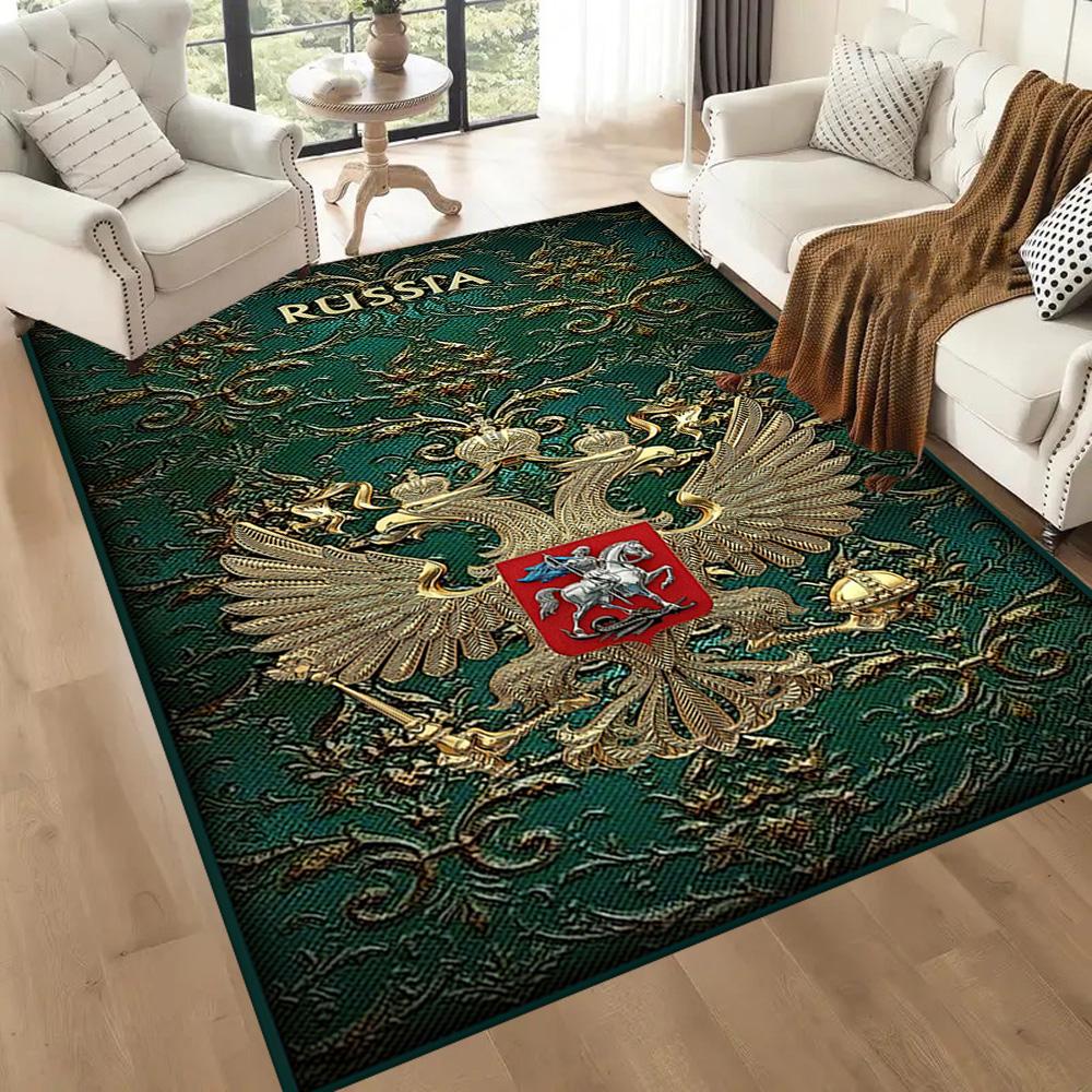 Russian Coat Of Arms Square rugs are a great choice for living rooms, bedrooms, home décor, and as gifts.