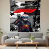 Гонщик Формулы-1 Red Bull Racing Сцена F1 Узорный гобелен для спальни и гостиной Декор для дома Диваны