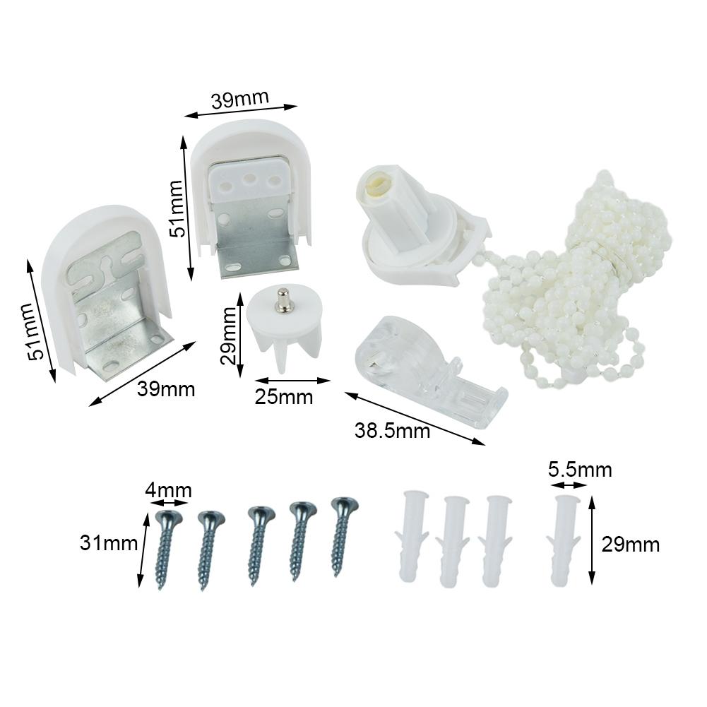Комплект фурнитуры для рулонных штор 25 мм Кронштейны Цепь Запасные части Комплект Идеально подходящая деталь для штор