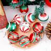 6Pcs Christmas Ball Ornaments With Painted Xmas Tree Hanging Pendant New Year Gifts For 2024 Christmas Navidad Party Decoration