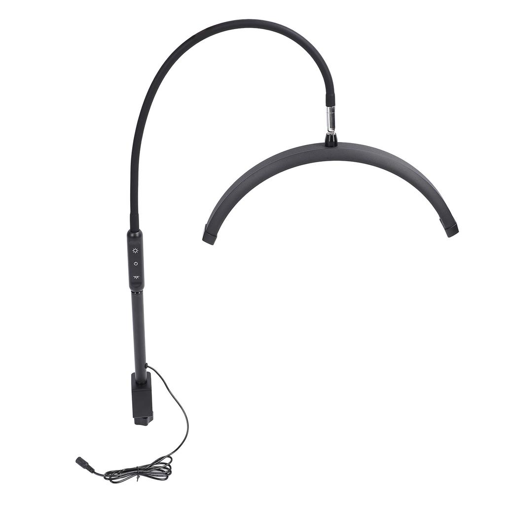 Half Moon Shape Eyelash Lamp Portable LED Beauty Table Nail Desk Lamp with Clamp for Eyelash