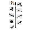 Nordic walking stick, aluminum trekking pole, 110 - 130 cm, brown - 1 pc.