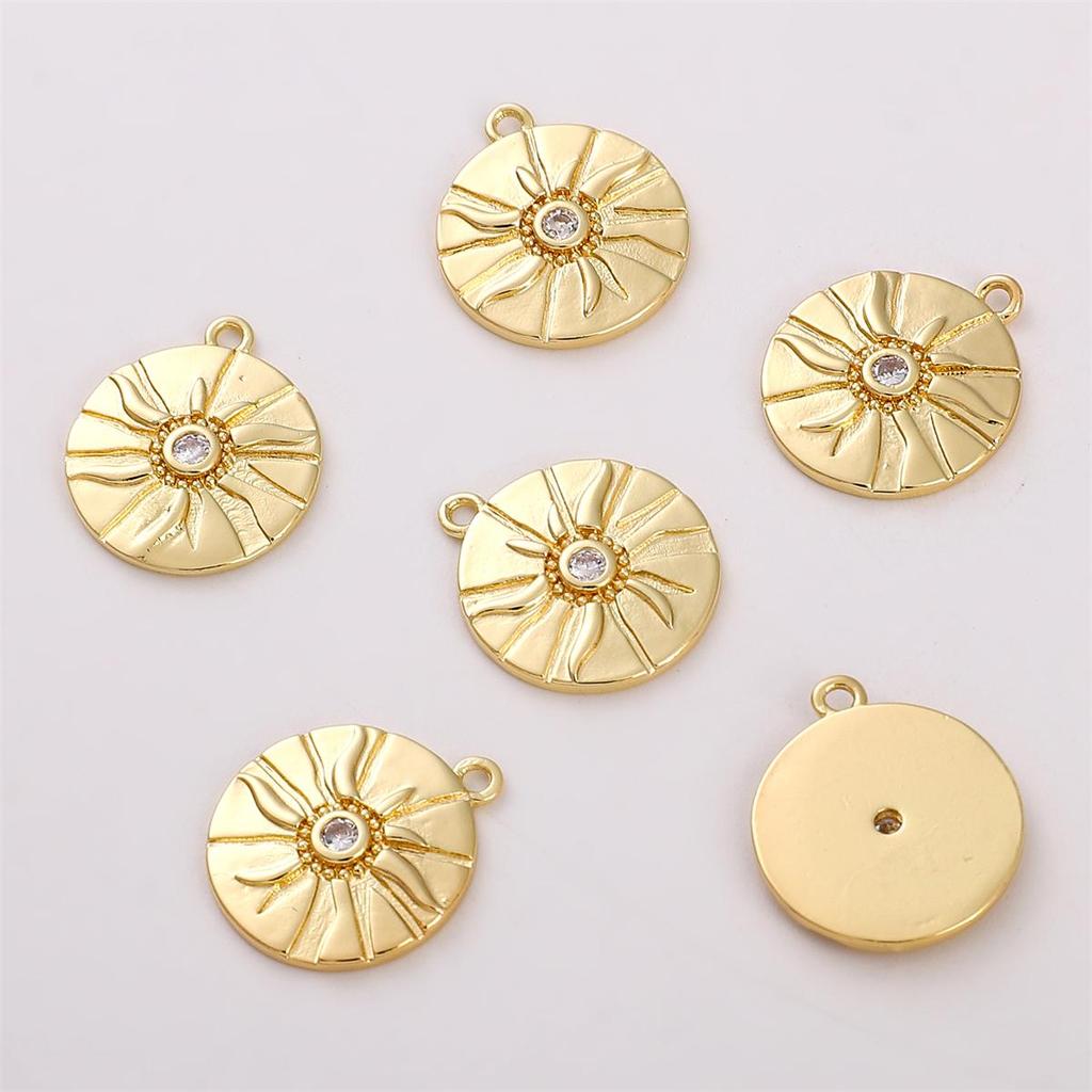 High Quality Copper Round Pendant Accessories For Jewelry Making Necklace Bracelet Earring