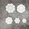 6/7/8/9 Grids Ceramic Paint Palette White Plum Blossom Paint Plate  Watercolor Dish