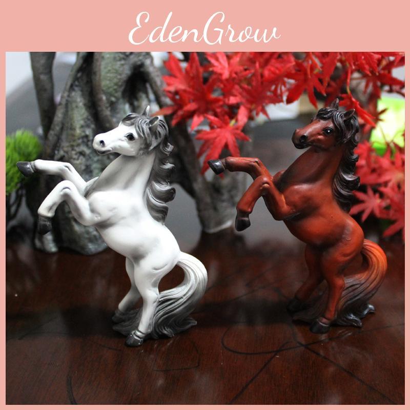 Resin Horse Simulated Model Decor Tabletop Figurine Micro Landscape Decoration
