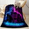 Cristiano Ronaldo Trophy Celebration Blanket Comfortable Great for Office Livingroom Bed Four Seasons Multipurpose Digital Print