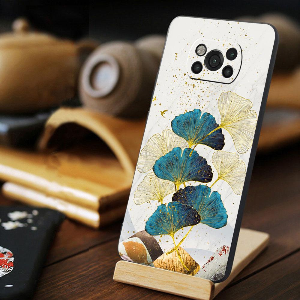 Роскошный художественный принт из золотой фольги для Xiaomi POCO 11T 10T F4 GT X3 NFC F3 X4 M4 Pro 5G 9T M3 MI 11 lite Back Celular Funda