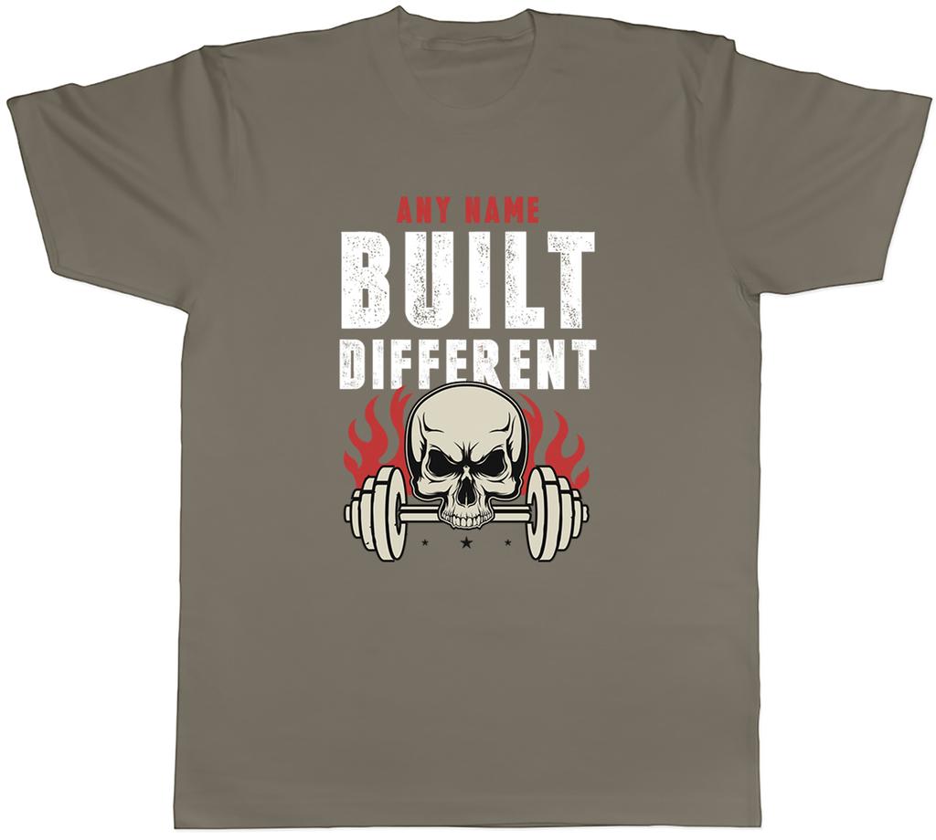 Personalised Gym Fitness Built Different Unisexs TShirt Tee Gift Top