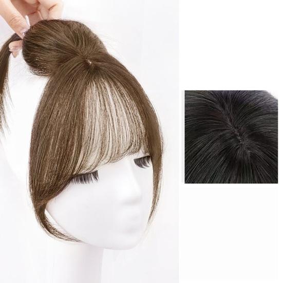 Женская челка на клипсе, естественная тонкая французская челка, наращивание волос на лбу из высокотемпературного волокна, черный, коричневый, изогнутая воздушная челка, парик с бахромой, шиньоны