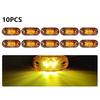 10Pcs 12V-24V LED Side Marker Lights Oval Front Rear Clearance Indicator Lamp for Lorry Trailer Trucks Warning Signal Light