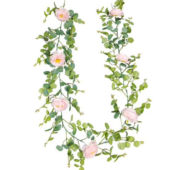 Искусственная лоза Реалистичная искусственная цветочная гирлянда Элегантная искусственная роза для украшения свадебной вечеринки