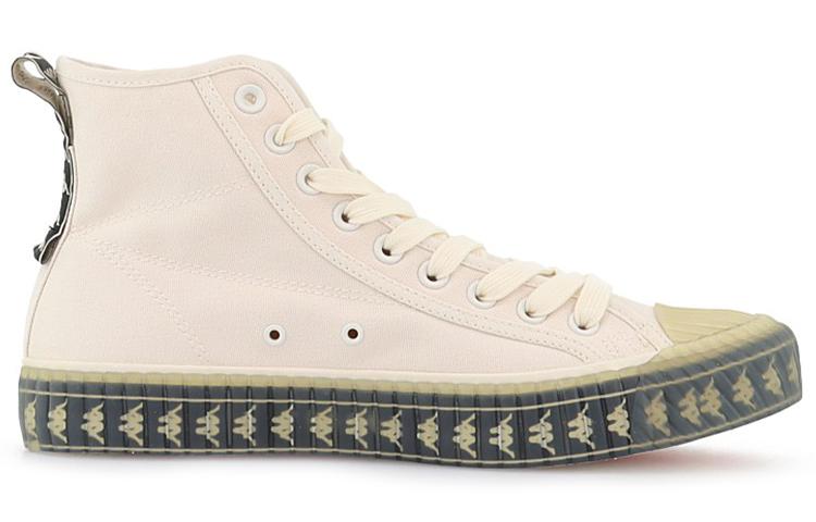 Men's Sneakers Kappa Non slip Lightweight High top Canvas Shoes Unisex Ivory