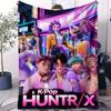 K-pop Горячая Группа HUNTR/X & SajaBoys Флисовое Одеяло Милое Аниме Супер Теплое Качество для Путешествий Офиса Дома Дивана Обязательный Подарок для Фанатов