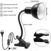 Basking lamp for turtle aquarium with 2 bulbs and rotating clip