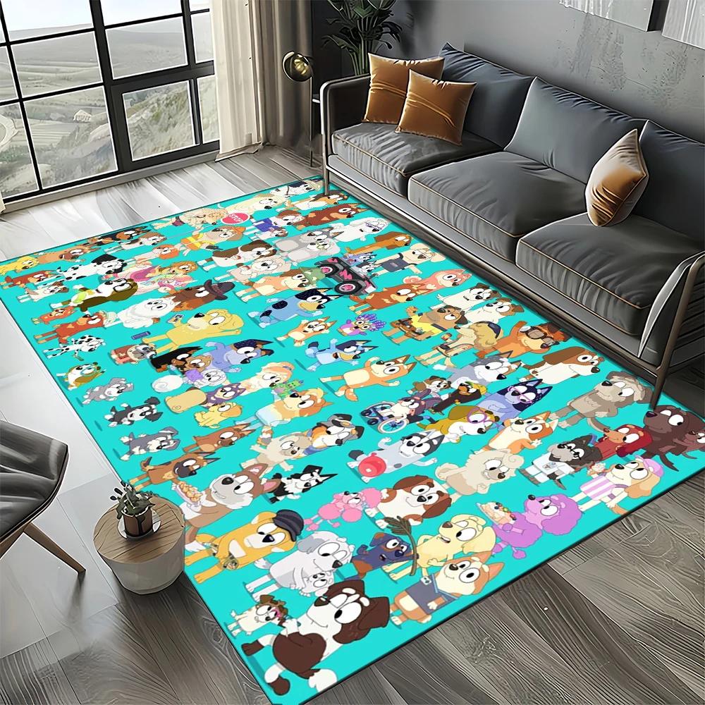 27 Style New B-Blueys Family Cartoon Dog Carpet Rug for Living Room Bedroom Home Sofa Decoration,Kids Play Non-slip Floor Mat