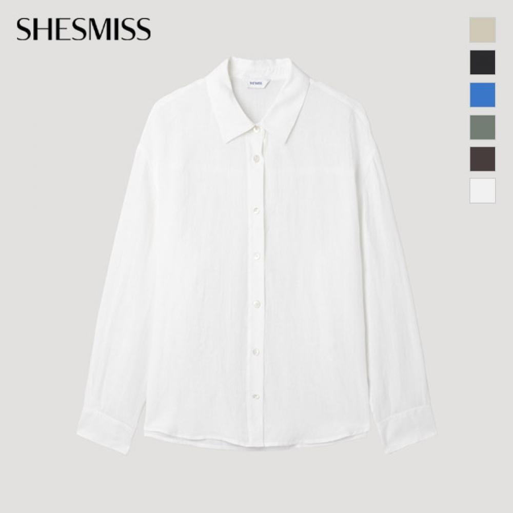 [ШС С миСС] базовая рубашка из смесового льна SwwStp22110