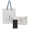 Lanvin en Bleu Men's Leather Smart Key Case with Branded Shopper, Gift Wrapping Available, Model 345175, Web-Exclusive Model [01] Black