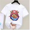 One Piece Boys and Girls Tshirt Summer Childrens Anime Tshirt Cute Clothes Fashion Cartoon Tshirt Birthday Gift Top