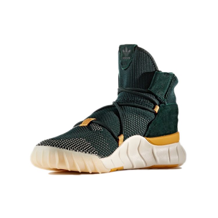 Adidas Кроссовки Tubular X 2.0 Primeknit Унисекс Зеленый Лесной Зеленый Желтый CQ1376