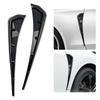 PCS Universal Air Flow Decorative Compatible Fender Sticker ABS Car Fender Side Vents Black Spoiler