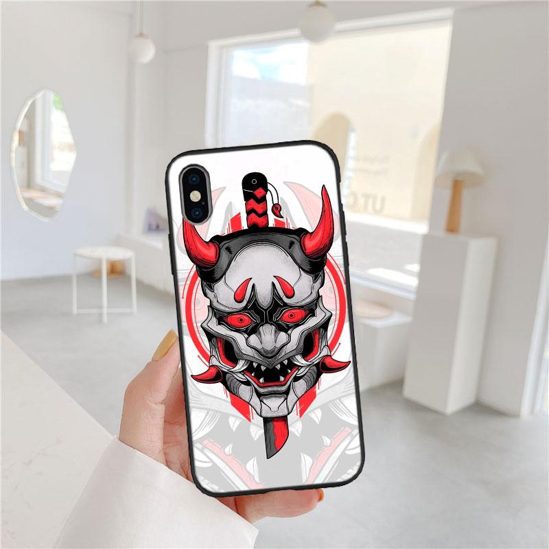 CJ71 Japan Samurai Mask Case for Samsung Galaxy M06 M15 M16 M35 M55 M56 A36 A42 A50 A50S A51 A52 A32 A33 A05 A05S A06 A16 A20