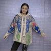 Plus Size Women's Retro High-End Printed Hooded Sweater - New Autumn Fashion Loose Slimming Top
