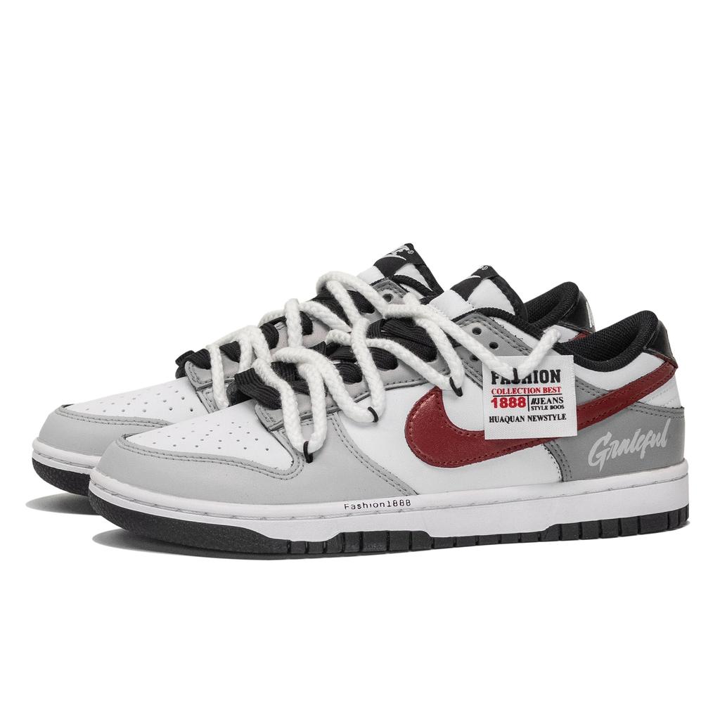 Nike Кроссовки Dunk из износостойкого материала, низкие, для скейтбординга, унисекс, серые DD1391-100(Команда1235-)