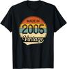 Vintage 2005 - 19 Year Old Birthday Made In 2005 T-Shirt Graphic T Shirts Unisex Streetwear T Shirt Men Camisetas