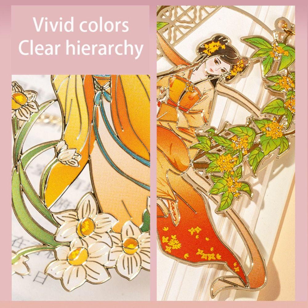 Hollow Book Clip with Tassel Pendant Pagination Mark Stationery Bookmarks  Book Lovers