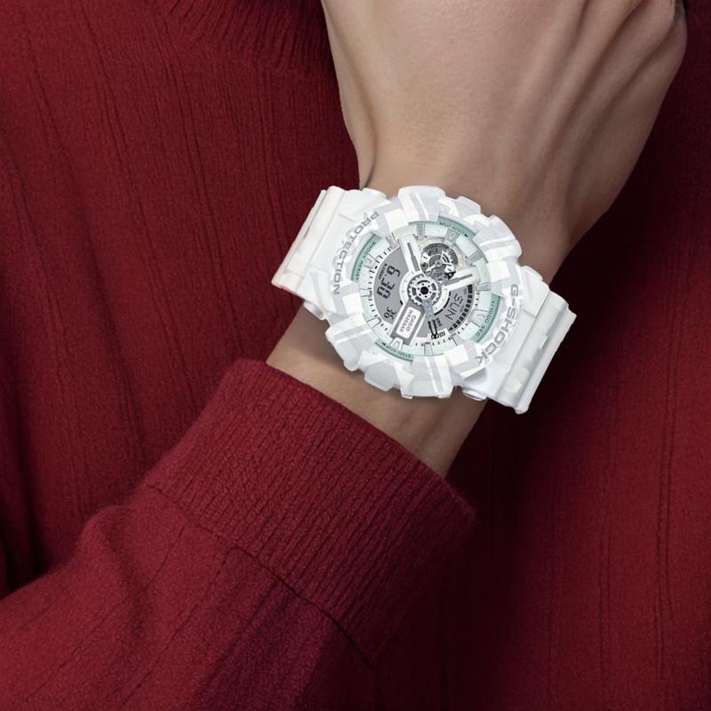 Casio G-SHOCK Серия YOUTH Серия с тропическим узором Модные уличные ударопрочные и водонепроницаемые спортивные кварцевые часы Ремешок из смолы GA-110TP-7A