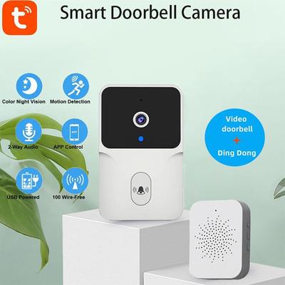 Музыкальная шкатулка M8 Tuya Ding Dong, Wi-Fi, удаленная домашняя камера наблюдения, домофон, визуальный дверной звонок, изменение голоса, ИК-ночное видение, обмен приложениями, батарея типа C
