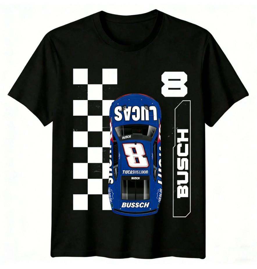 Kyle Busch 8 Lucas Oil Blue Racing T-Shirt 2026 Nascar Car Graphic Tee