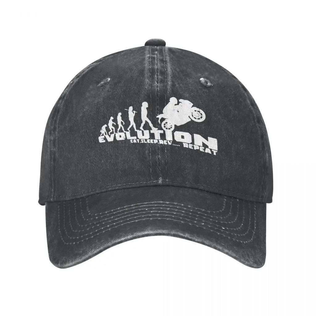 Винтажные джинсовые бейсболки для мотоциклистов, эволюция, женская шляпа, регулируемая кепка, горрас