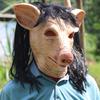 Halloween Mask: Saw Killer Pig Head Mask, Scary Animal Headgear, Funny Party Wild Boar Head Prop