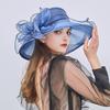 Летняя корейская версия цветочная сетчатая шляпа от солнца пляжная шляпа от солнца женская органзовая цилиндрическая шляпа