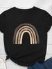 Женская футболка с принтом Мост Радуги, с коротким рукавом, с круглым вырезом, свободная, женская футболка, женская футболка, топы, одежда, camisetas mujer