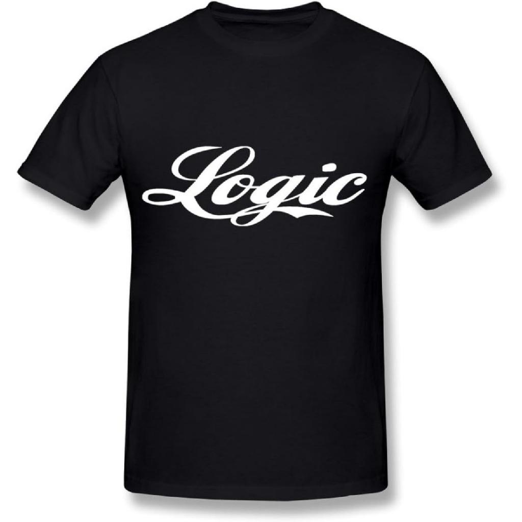 LZH Мужская черная футболка с логотипом американского певца Logic