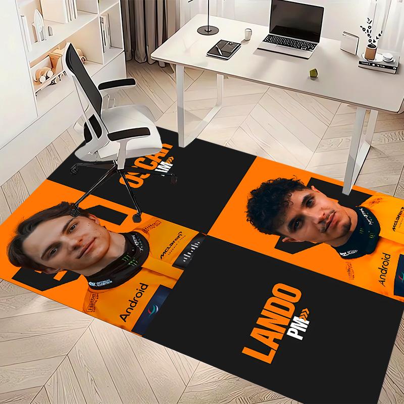 Lando Norris Printed Absorbent Washable Carpet, Non-Slip Bathroom Mats, Kitchen Rugs, Yoga Mat,Living Room Entrance, Camping Picnic Rugs