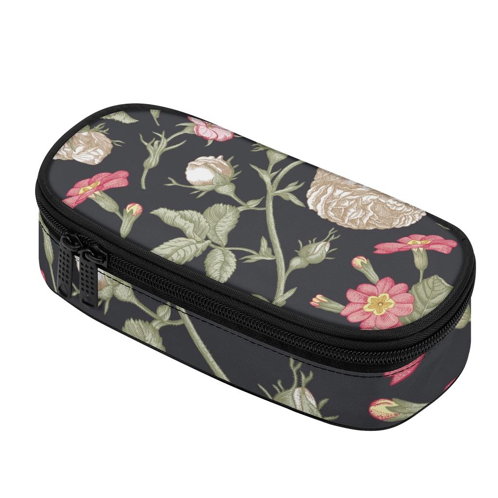 Pencil Bag Easy Open Zipper Roomy Interior 300D Polyester with Main Compartment Mesh Pocket and Pen Slots for Everyday Study