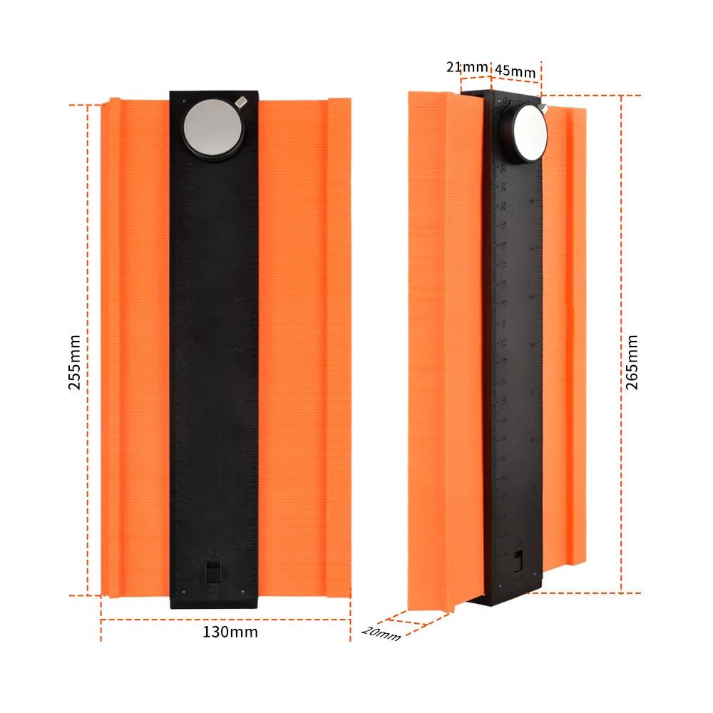 Многофункциональный контурный шаблон 5 и 10 дюймов Инструмент для измерения неправильных форм Копировальный профильный шаблон для деревообработки, камнеобработки, автомобильной промышленности