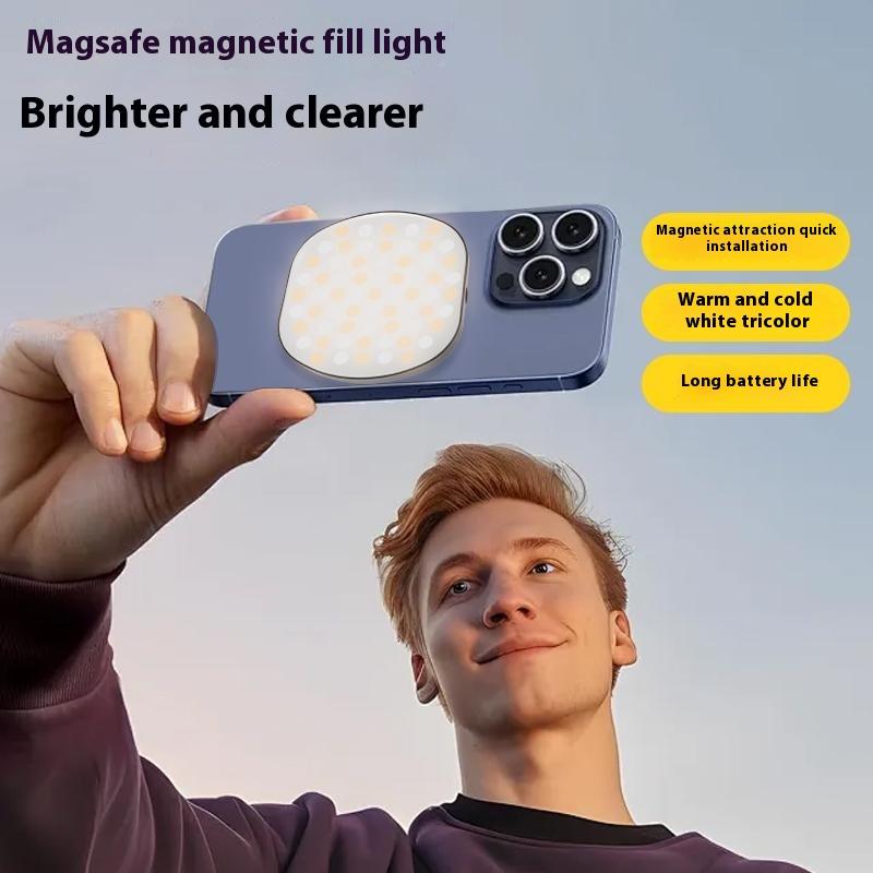 W70 Магнитный карманный светильник Мини светодиодный заполняющий свет Перезаряжаемый свет для селфи для телефона, ноутбука, планшета