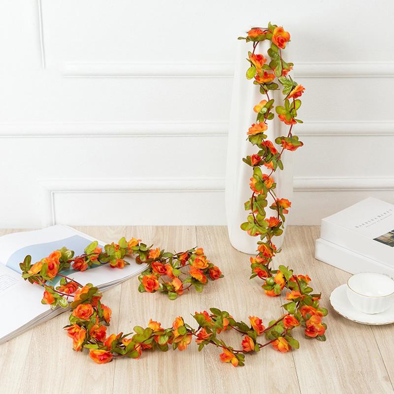 Шелковый пион, цветок розы, ротанг, искусственный плющ, ротанг, свадебная вечеринка, настенное украшение, гирлянда, украшение для дома и сада