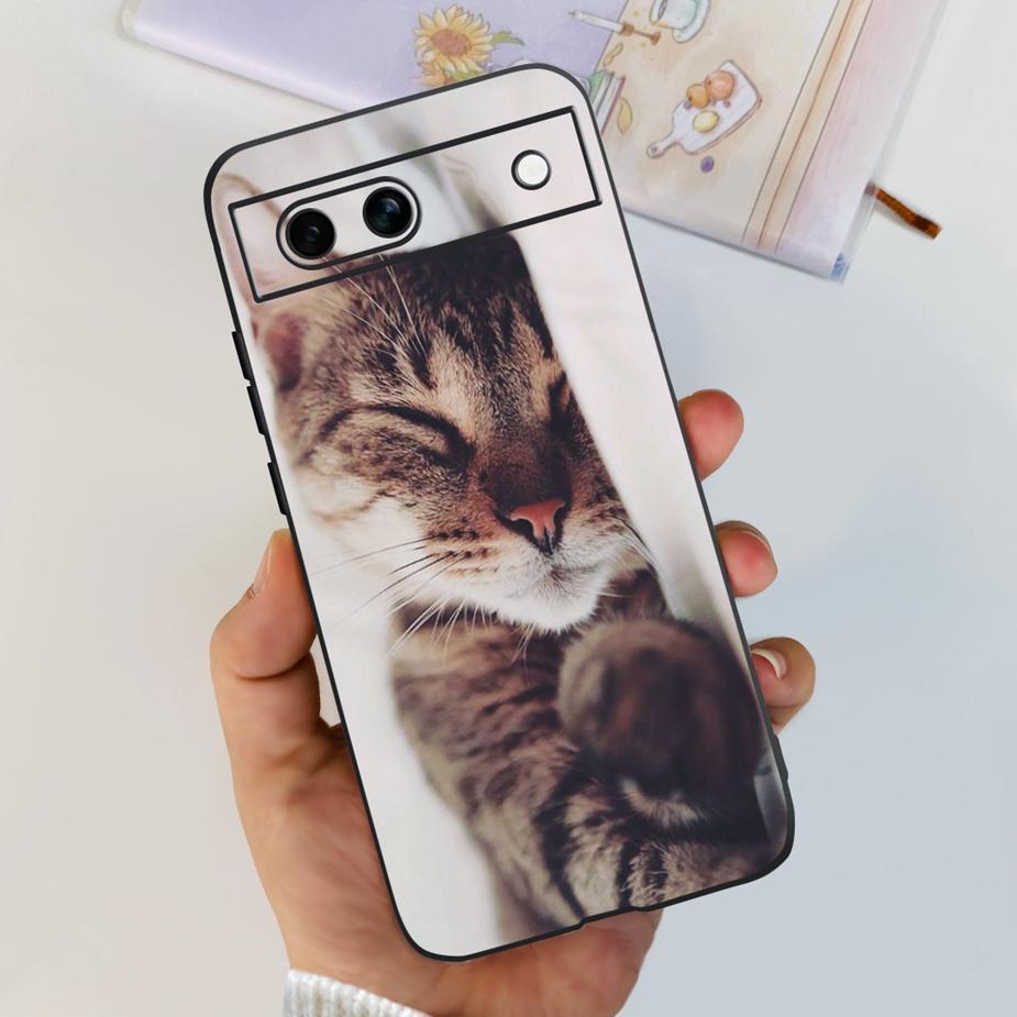 Чехол для Google Pixel 8A Чехол Pixel8 Pro Милый Кот Цветок Расписной Силиконовый Чехол для Телефона Для Google Pixel 8 Pro Pixel8A Мягкие Fundas