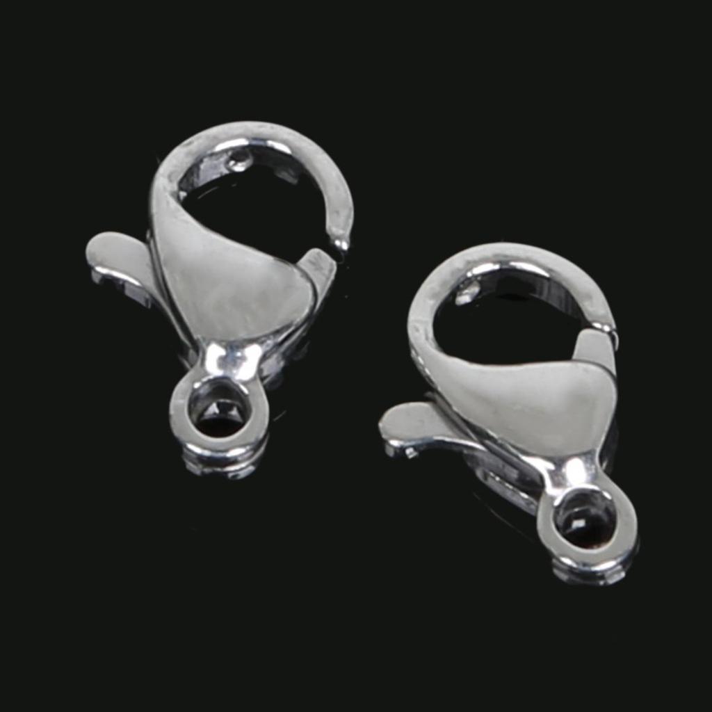 10Pcs/pack Stainless Steel Clasps Lobster Claw DIY Jewelry Accessories