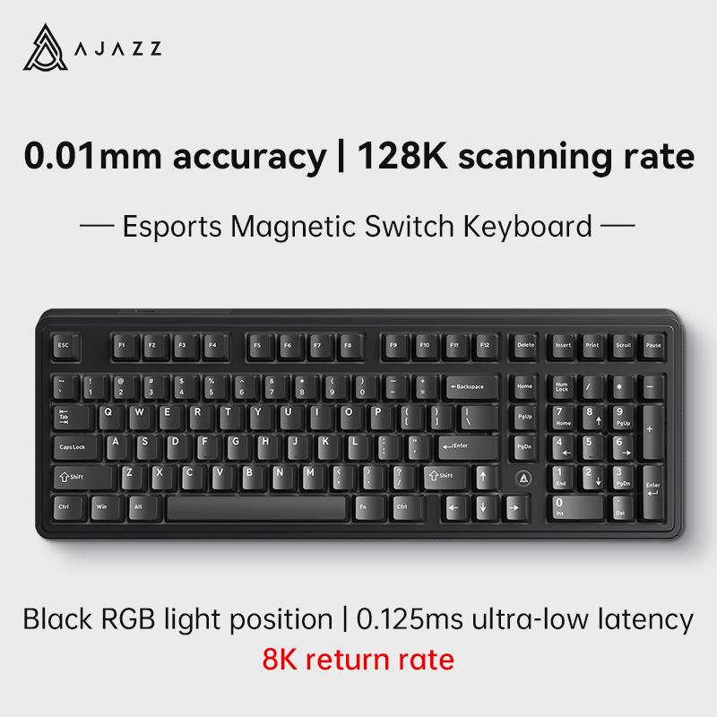 Ajazz Игровая клавиатура AK980 MAX с RGB-подсветкой, проводная