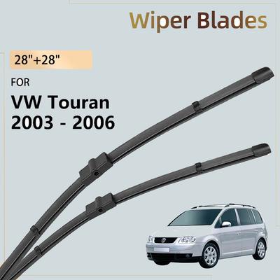 Для Volkswagen VW Touran 1T 2003 2004 2005 2006 Аксессуары Щетки стеклоочистителя лобового стекла из натурального каучука 28"+28"
