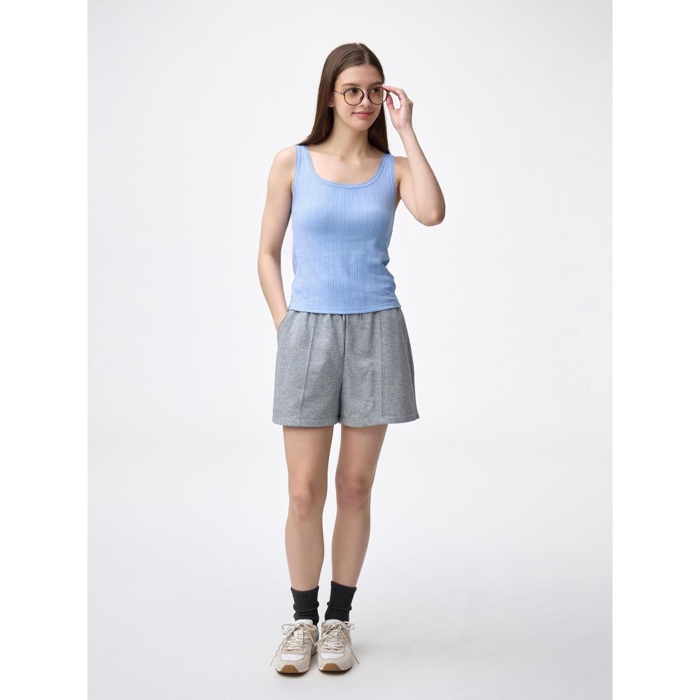 GU by Uniqlo Кружевной топ-майка из смесовой ткани Хлопок Сухой