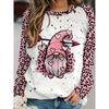 Women's Plus Size Heart Dwarf Print Long Sleeve T-Shirt Casual Crew Neck Top Comfortable Everyday Wear Valentine's Day